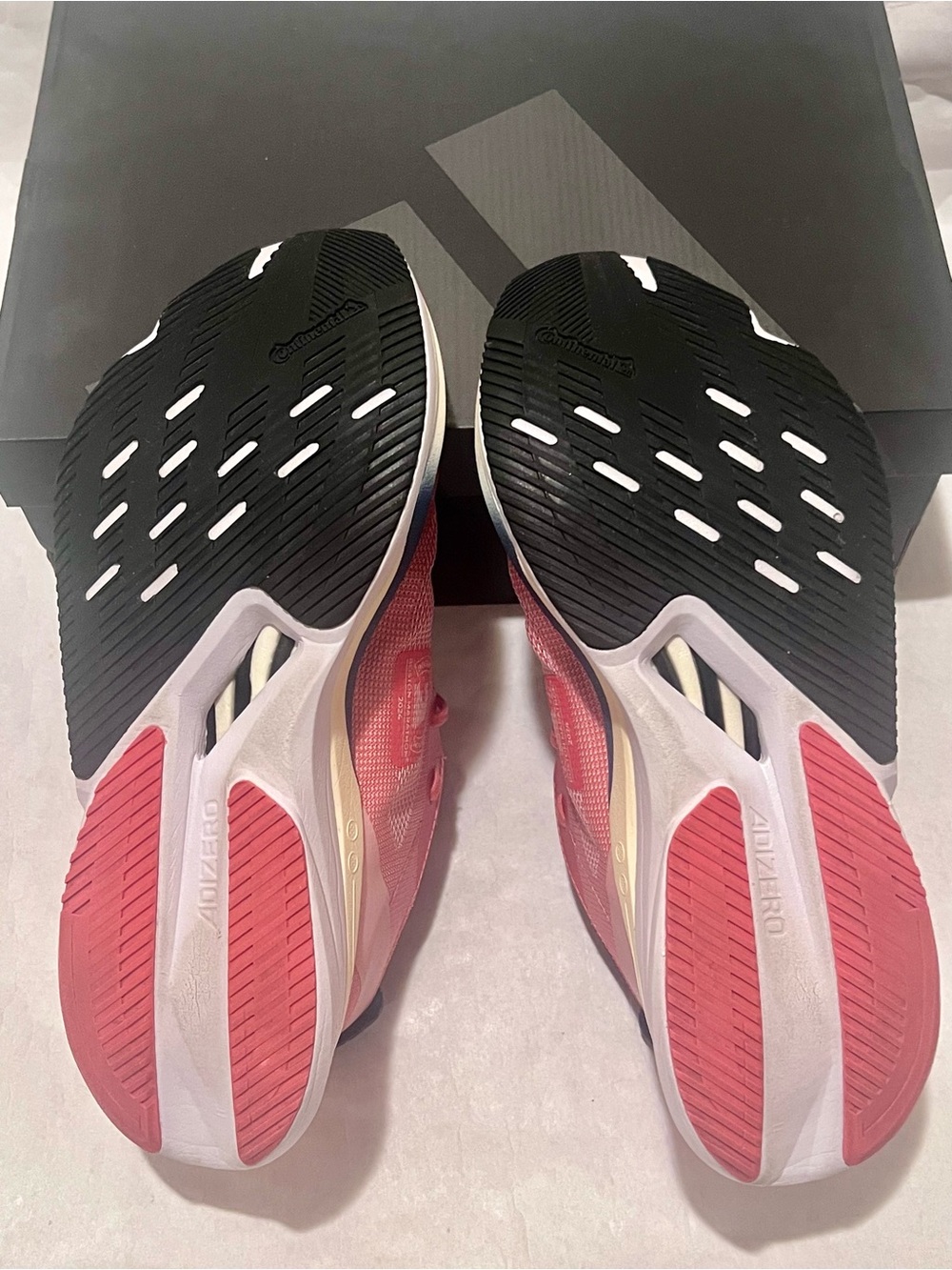 Adidas Adizero Boston 12 Preloved Scarlet/Wonder White/Preloved Ink Size 9 - Picture 7 of 11